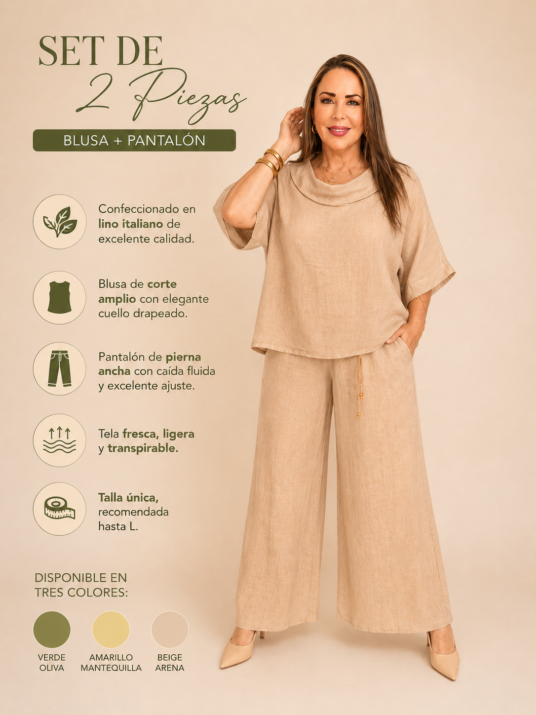 Set de Lino Italiano – 2 Piezas