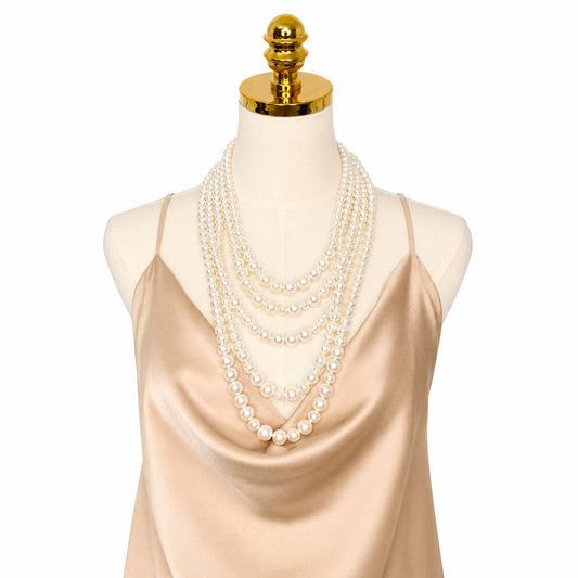 Collar largo de perlas