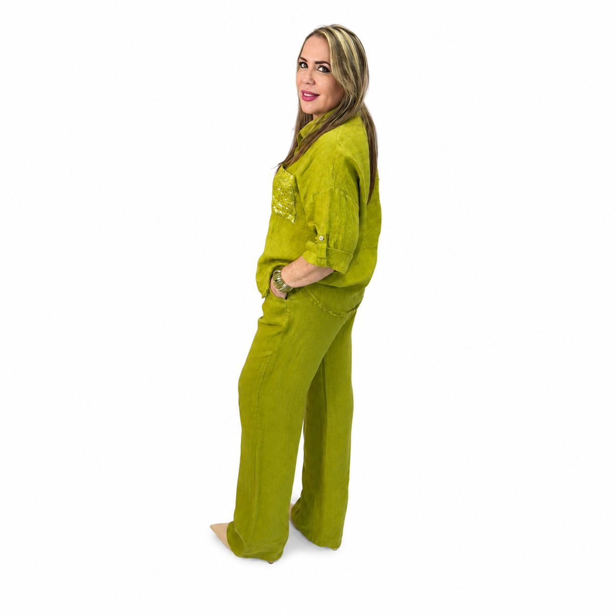 Set de Lino con detalles brillantes