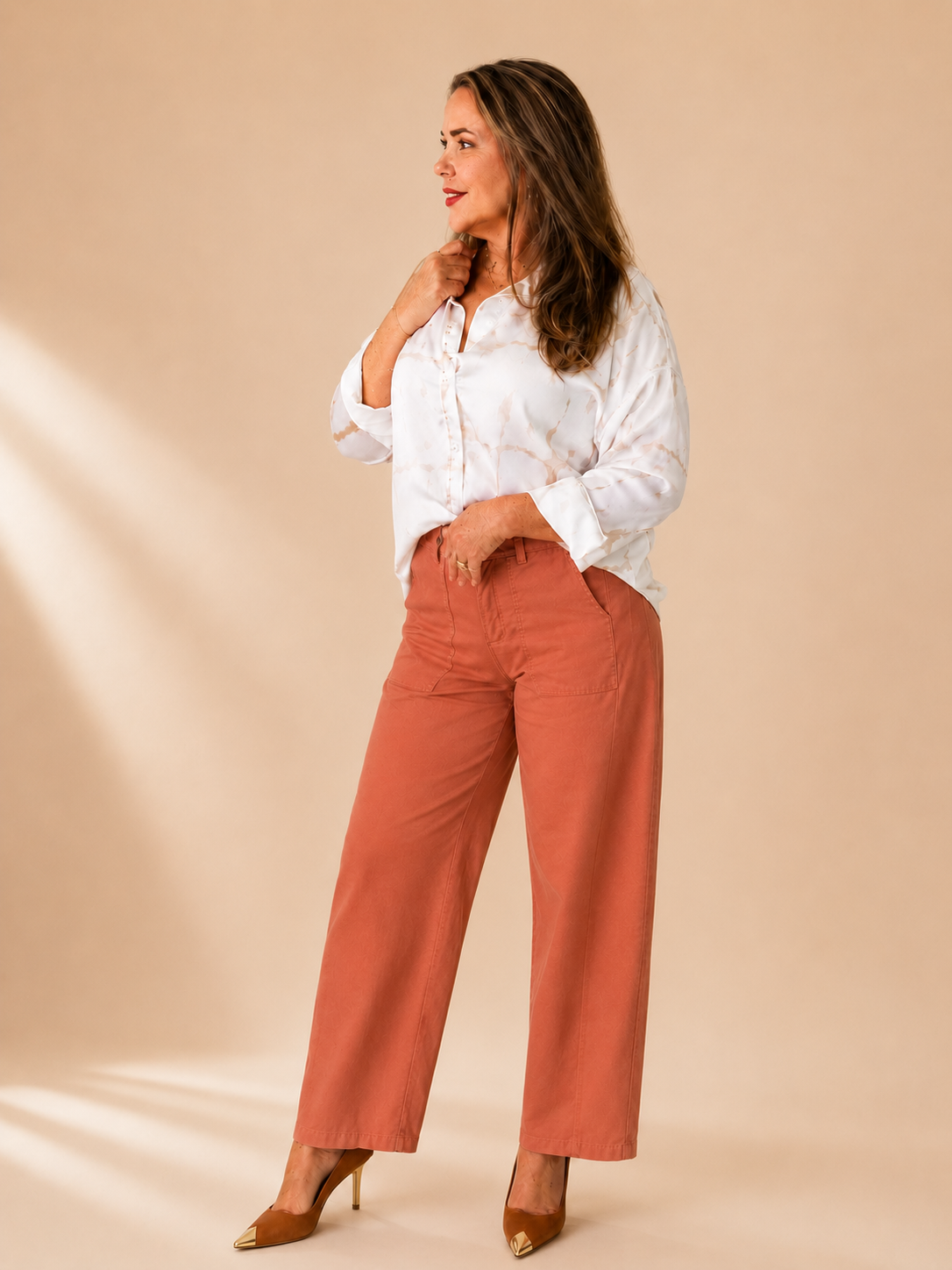 Pantalón Wide Leg de Algodón Premium