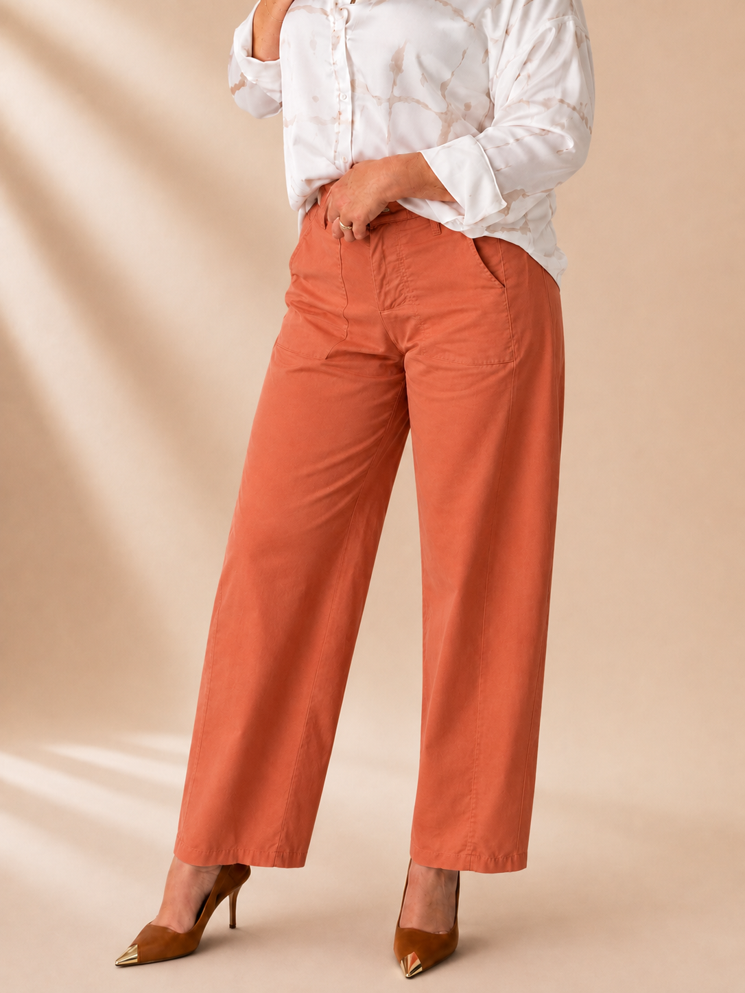Pantalón Wide Leg de Algodón Premium