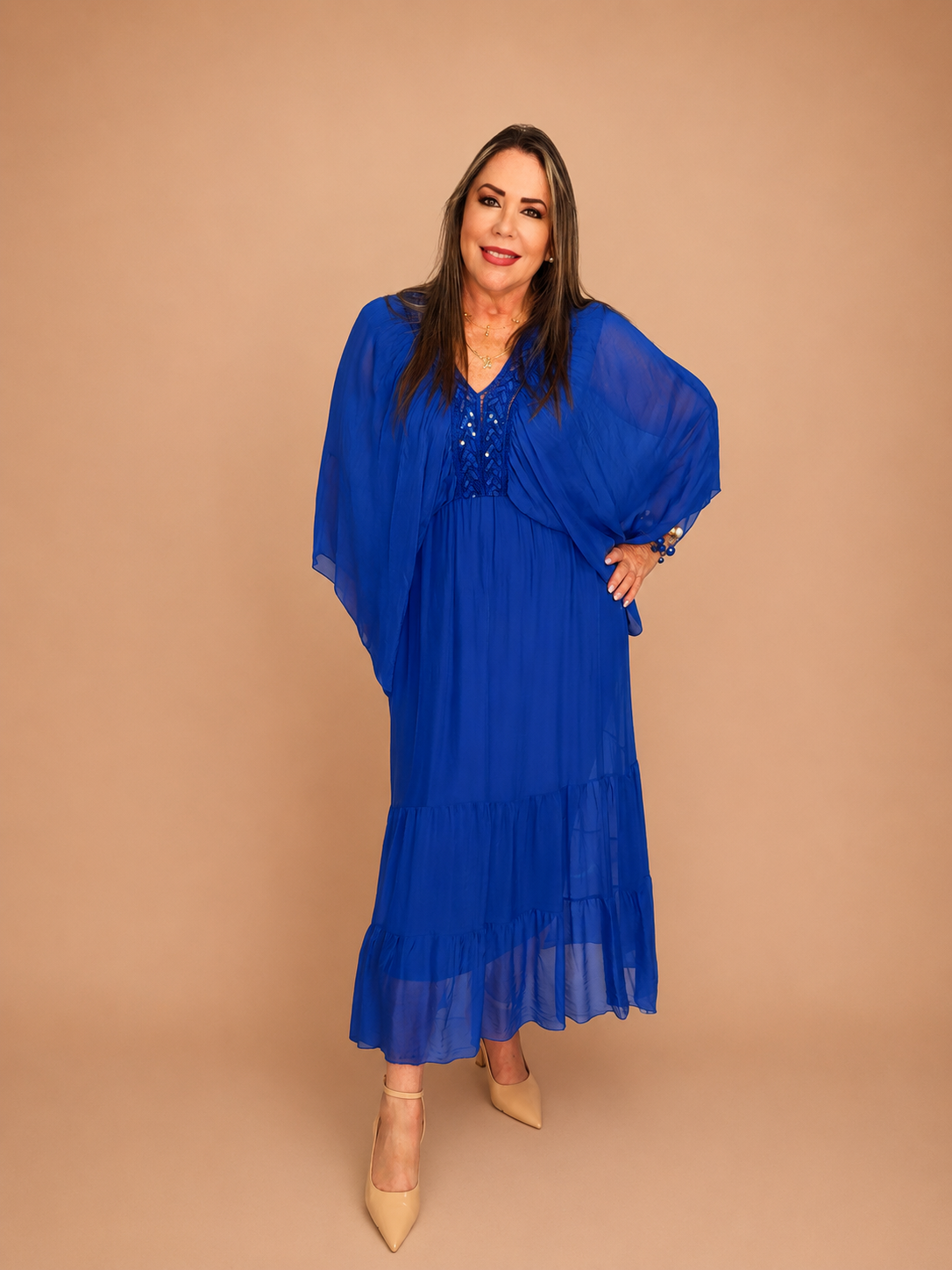 Royal Grace Silk & Viscose Dress