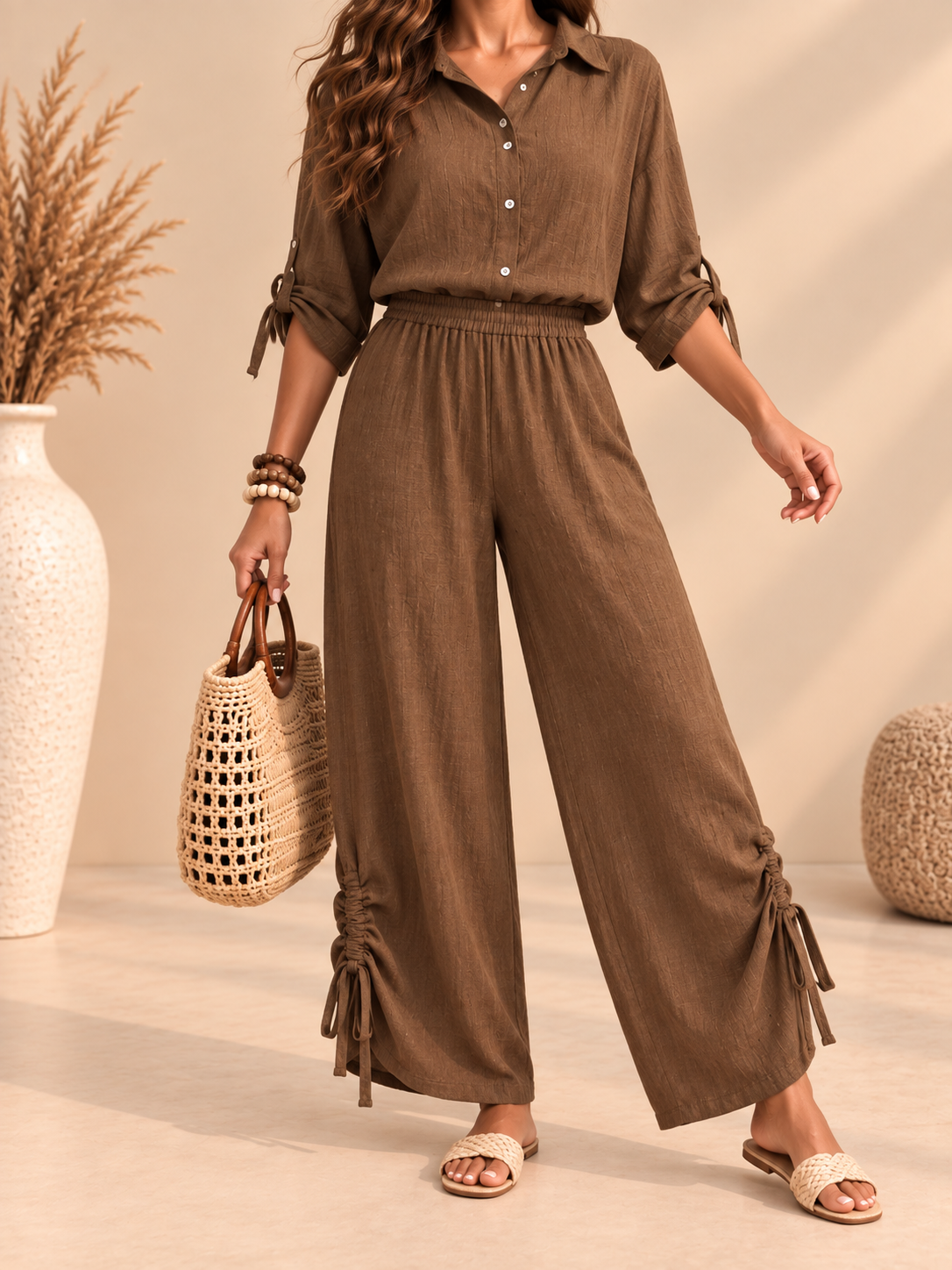 Colección de Sets de Lino – Blusa + Pantalón