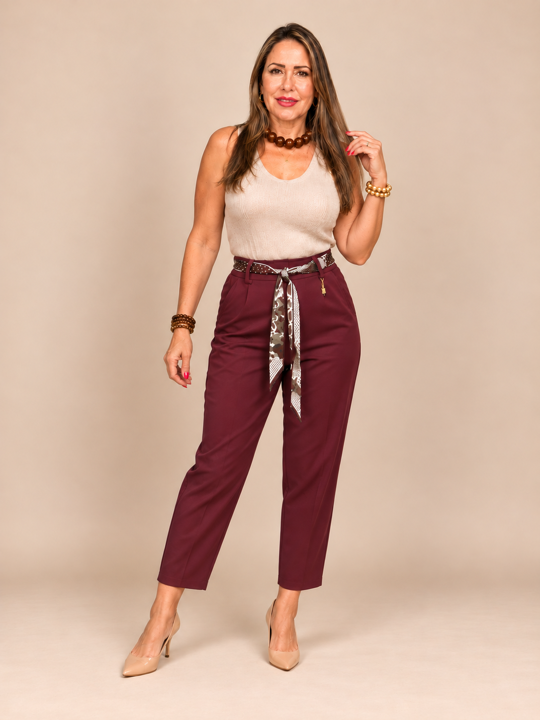 ✨ Pantalón Elegance Chic – Cintura Alta con Cinturón