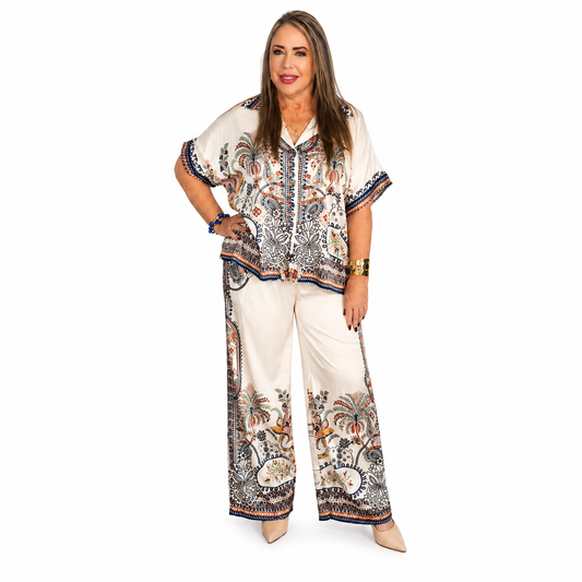 Set elegante estampado