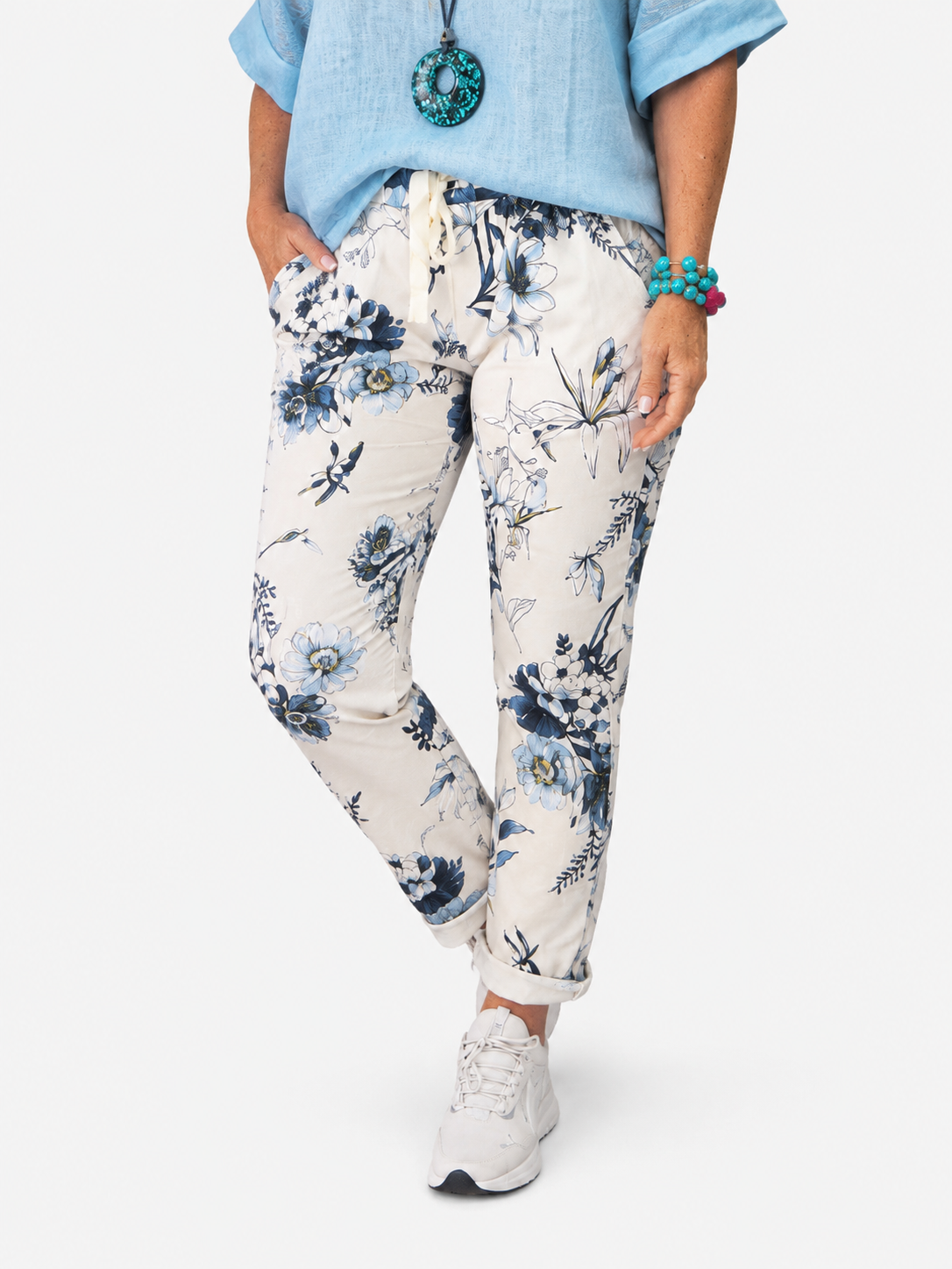 Pantalón Floral Viscosa