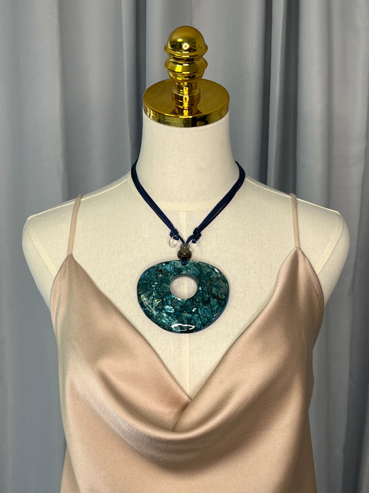 Collar piedra Verde grande