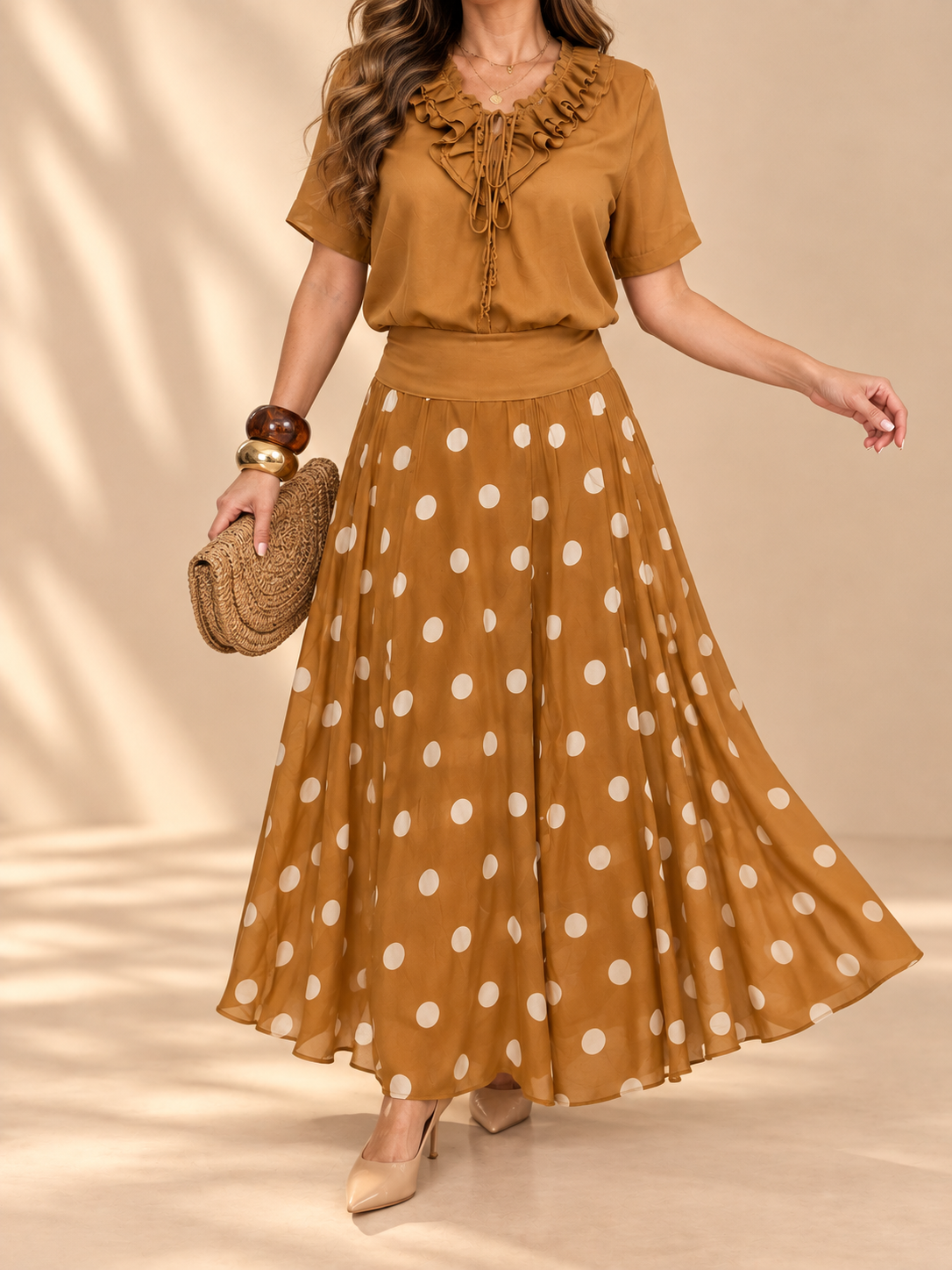 Set de Algodón de Dos Piezas – Blusa + Falda 🤍✨