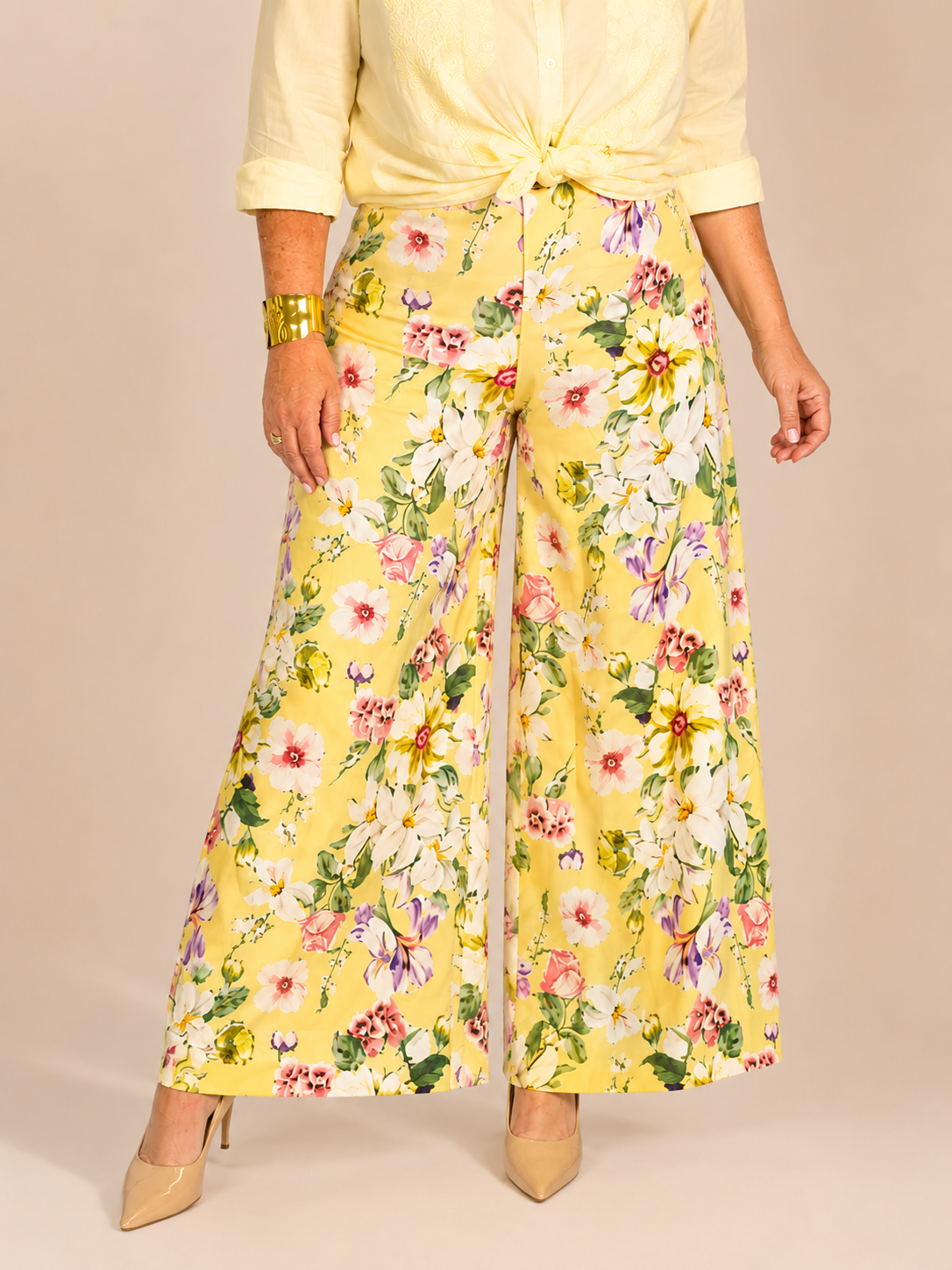 Pantalón Palazzo Floral Primavera